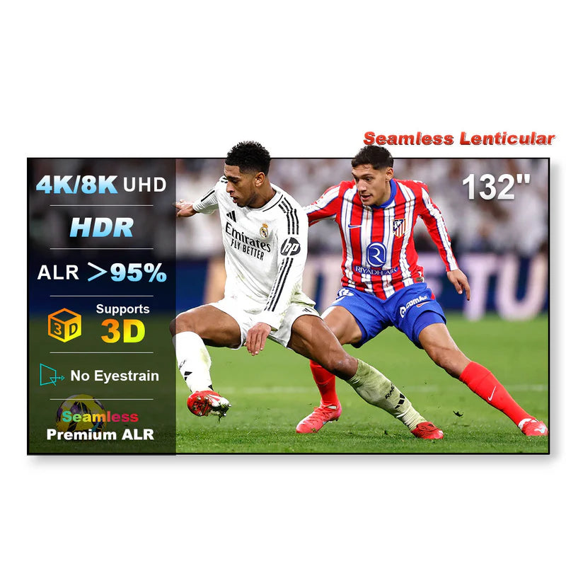 132" NothingProjector Seamless Lenticular 4K UST 95% ALR Projector Screen