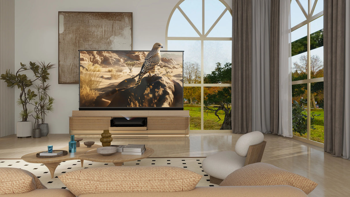 VIVIDSTORM Fully Concealed Premium Motorized Laser TV Cabinet DUNE