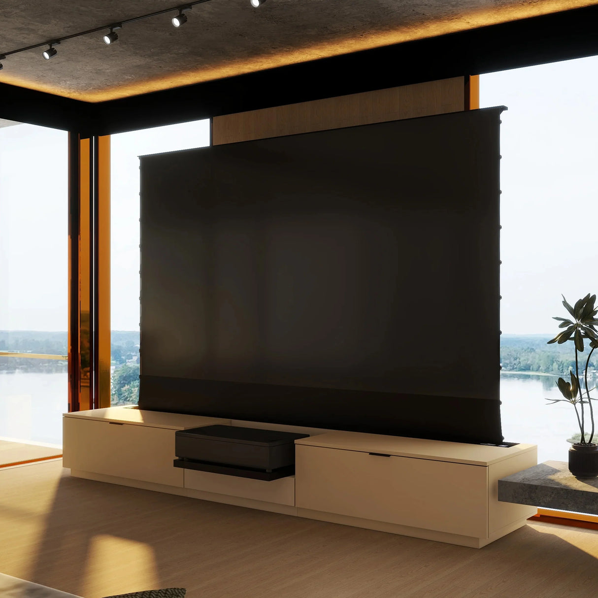 VIVIDSTORM Motorised Laser TV Cabinet Berlin - Epson Edition