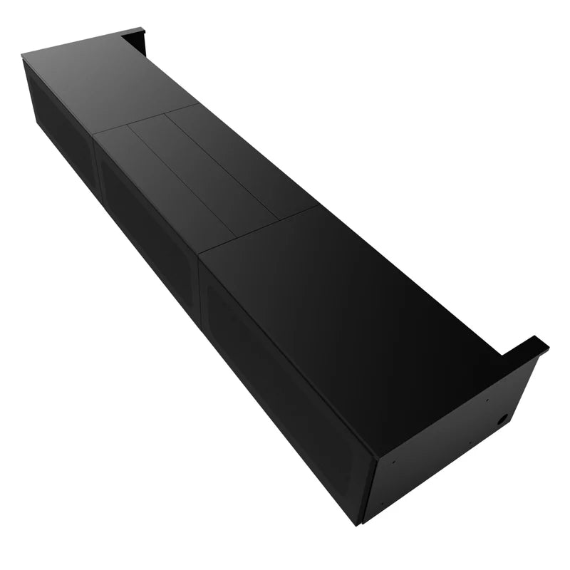 100-120" Shore Black Motorized Laser TV Flat Pack Cabinet