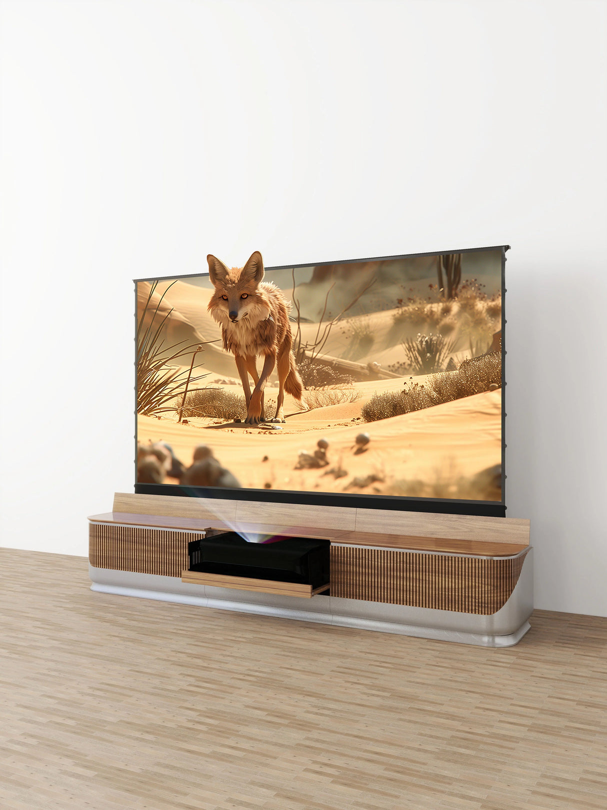 VIVIDSTORM Fully Concealed Premium Motorized Laser TV Cabinet DUNE