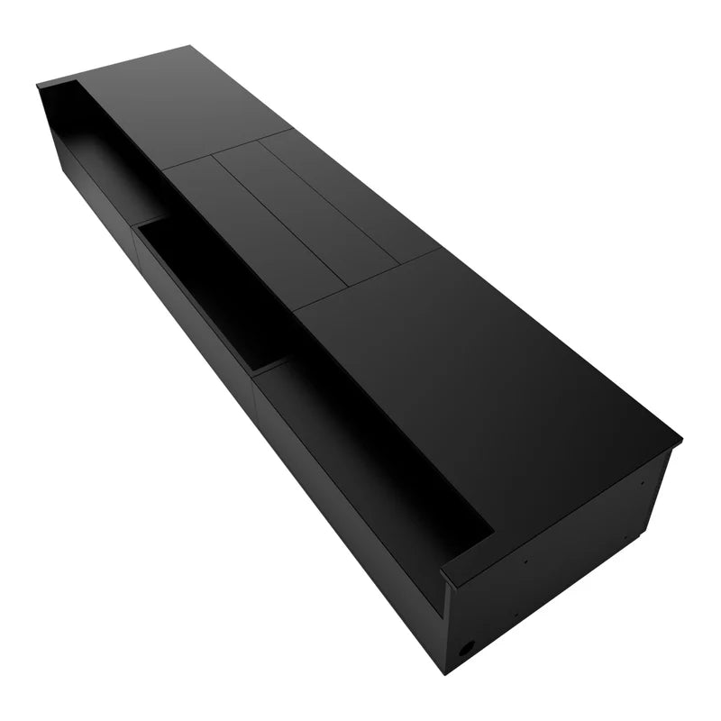 100-120" Shore Black Motorized Laser TV Flat Pack Cabinet