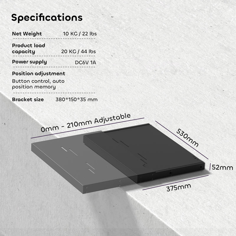 Intelligent Sliding Tray For UST Projectors