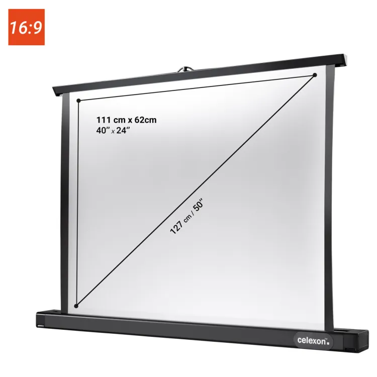 50" Celexon table top professional mini screen 111 x 62cm 16:9