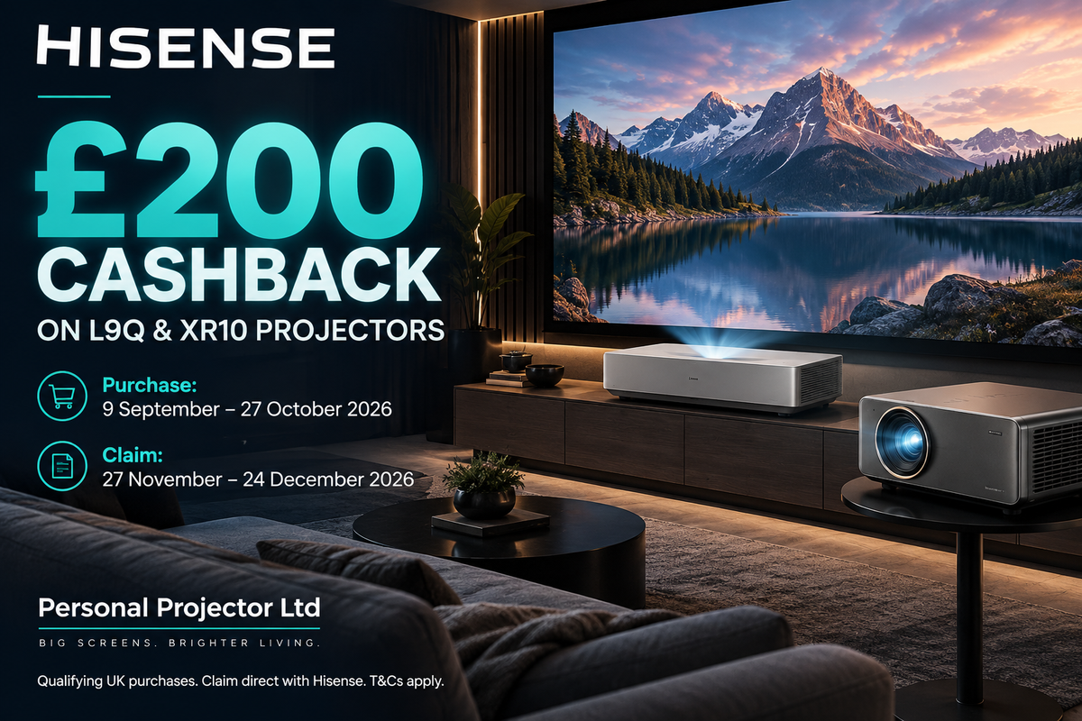 Hisense L9Q 3Laser UST 4k 5000 lms Projector (£200 cashback)