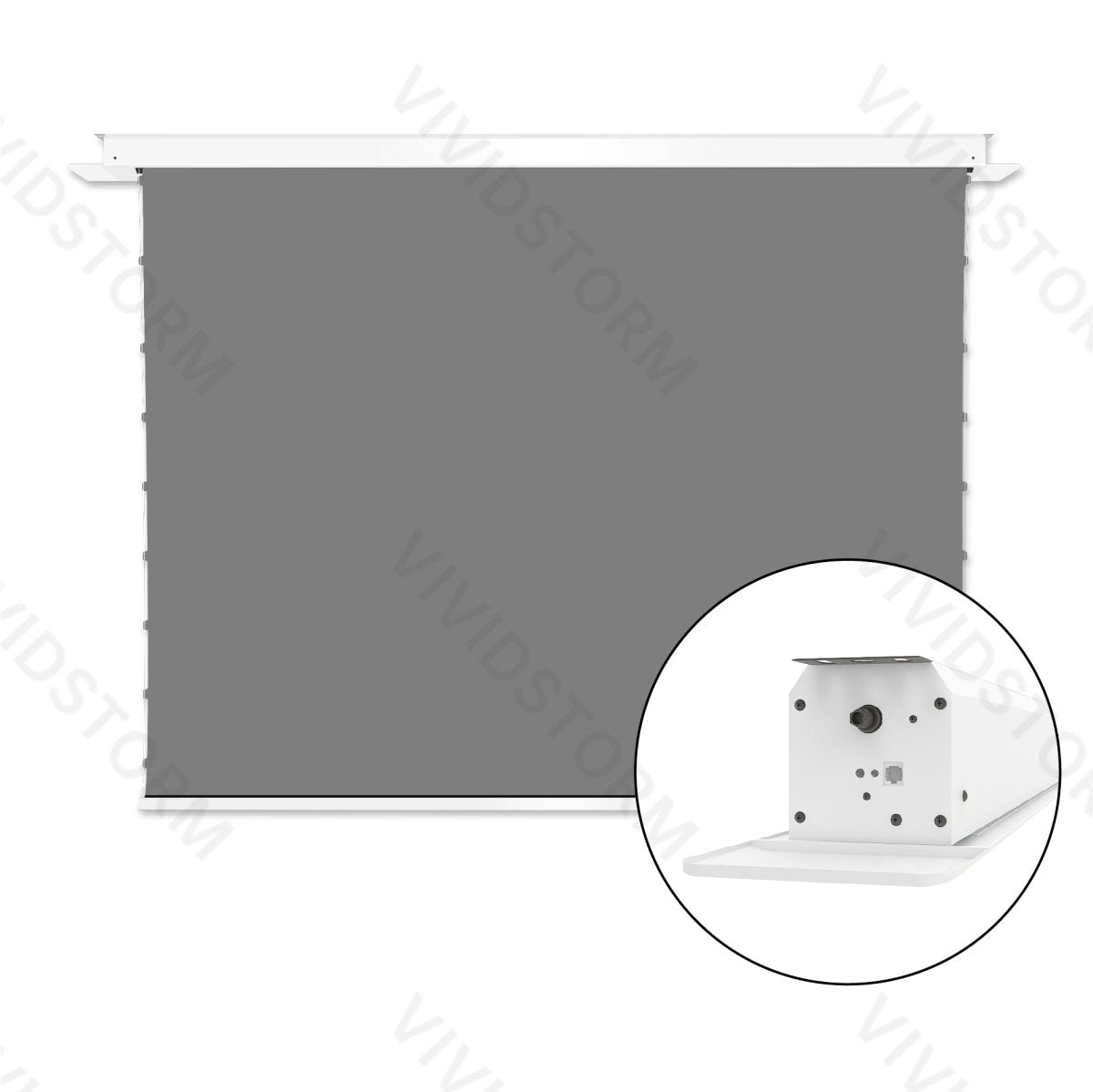 VIVIDSTORM PHANTOM Recessed In-Ceiling Motorized Tension Obsidian Long Throw ALR Projector Screen (NON-UST)