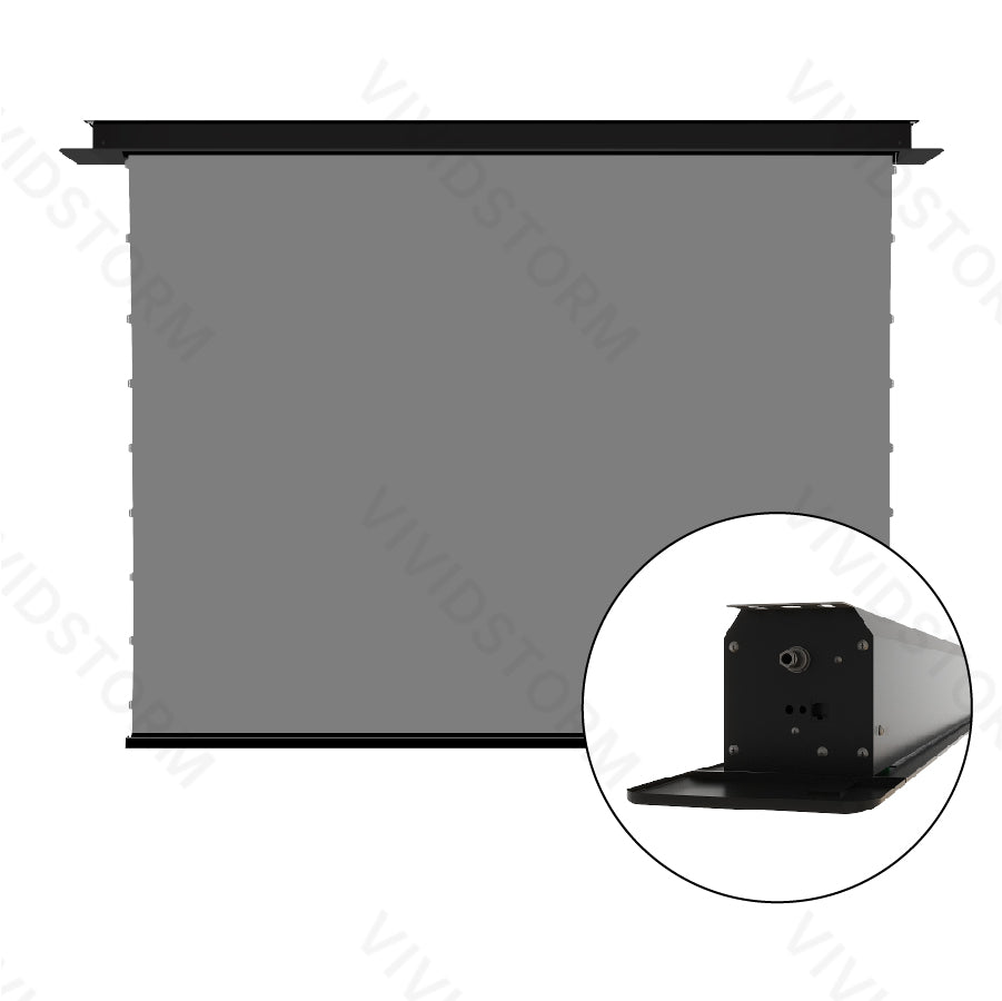VIVIDSTORM PHANTOM Recessed In-Ceiling Motorized Tension Obsidian Long Throw ALR Projector Screen (NON-UST)