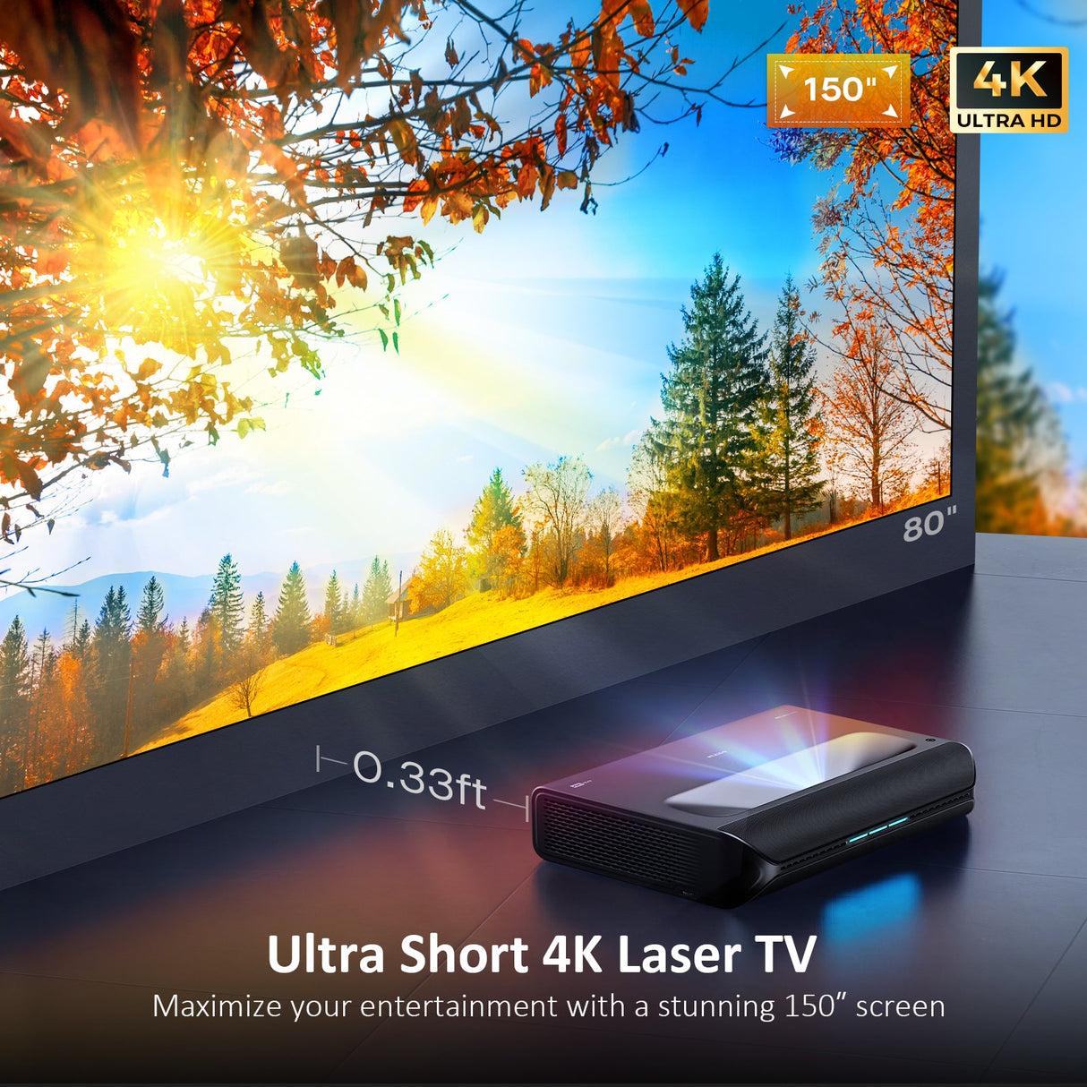 NexiGo Aurora Pro Ultra Short Throw Laser Projector