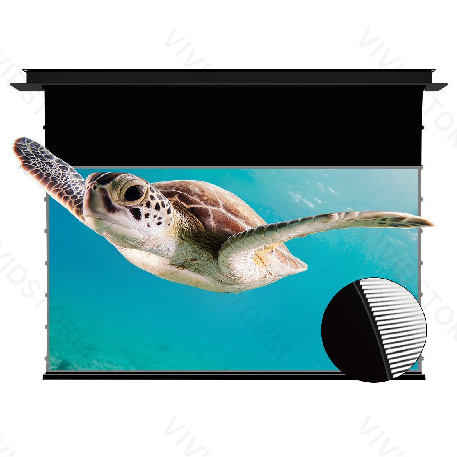 VIVIDSTORM Phantom Recessed In-Ceiling Motorized Tension UST ALR Projector Screen