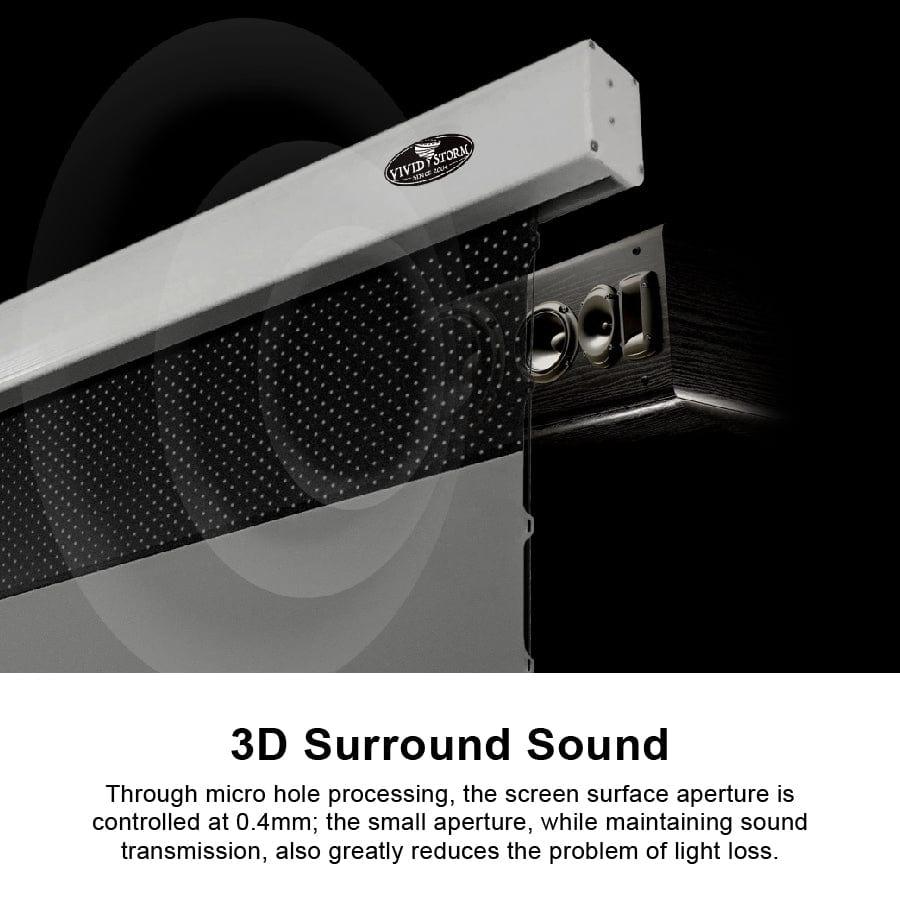 VIVIDSTORM PRO PA Slimline Perforated Acoustic Transparent Motorised Tension UST ALR Projector Screen (UST)