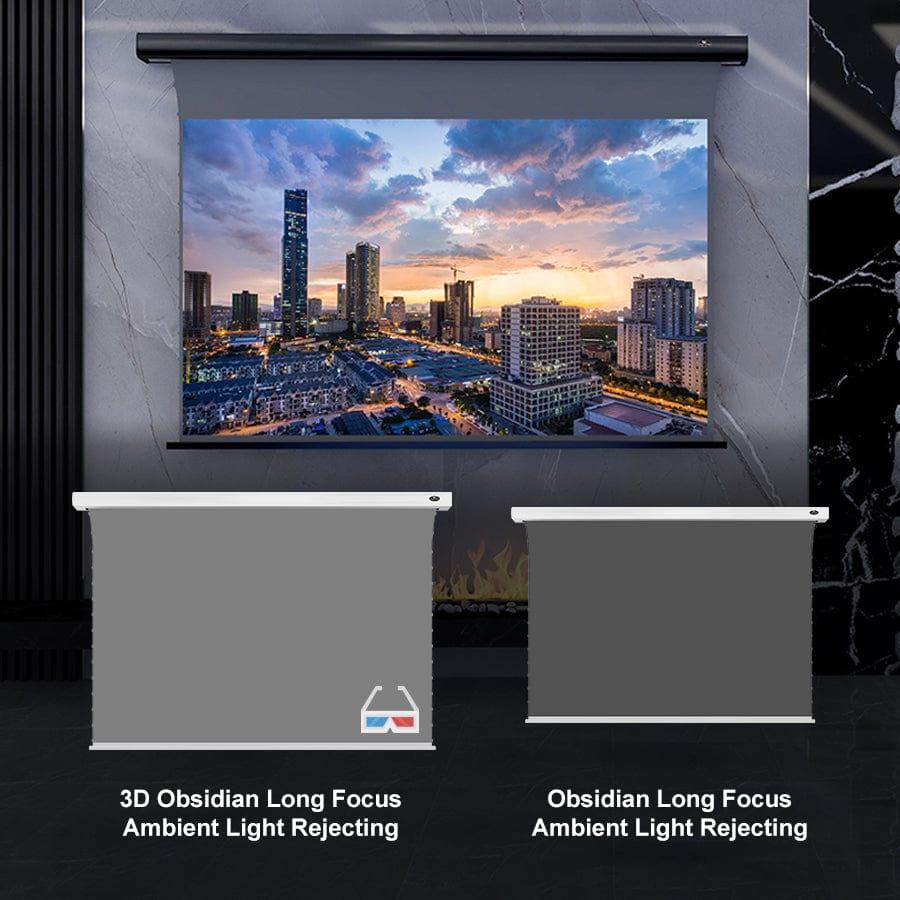 Vividstorm ALR 3D (high gain) Slimline Motorised Obsidian ALR Long Throw Projector Screen