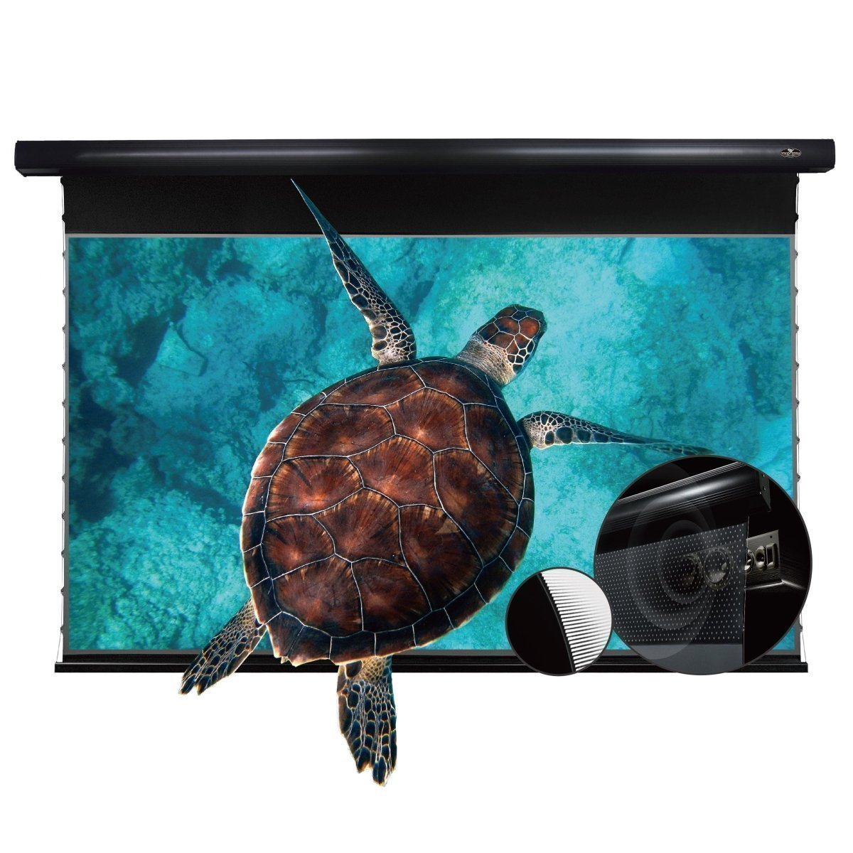 VIVIDSTORM PRO P Slimline Perforated Acoustic Transparent Motorised Tension UST ALR Projector Screen (UST)