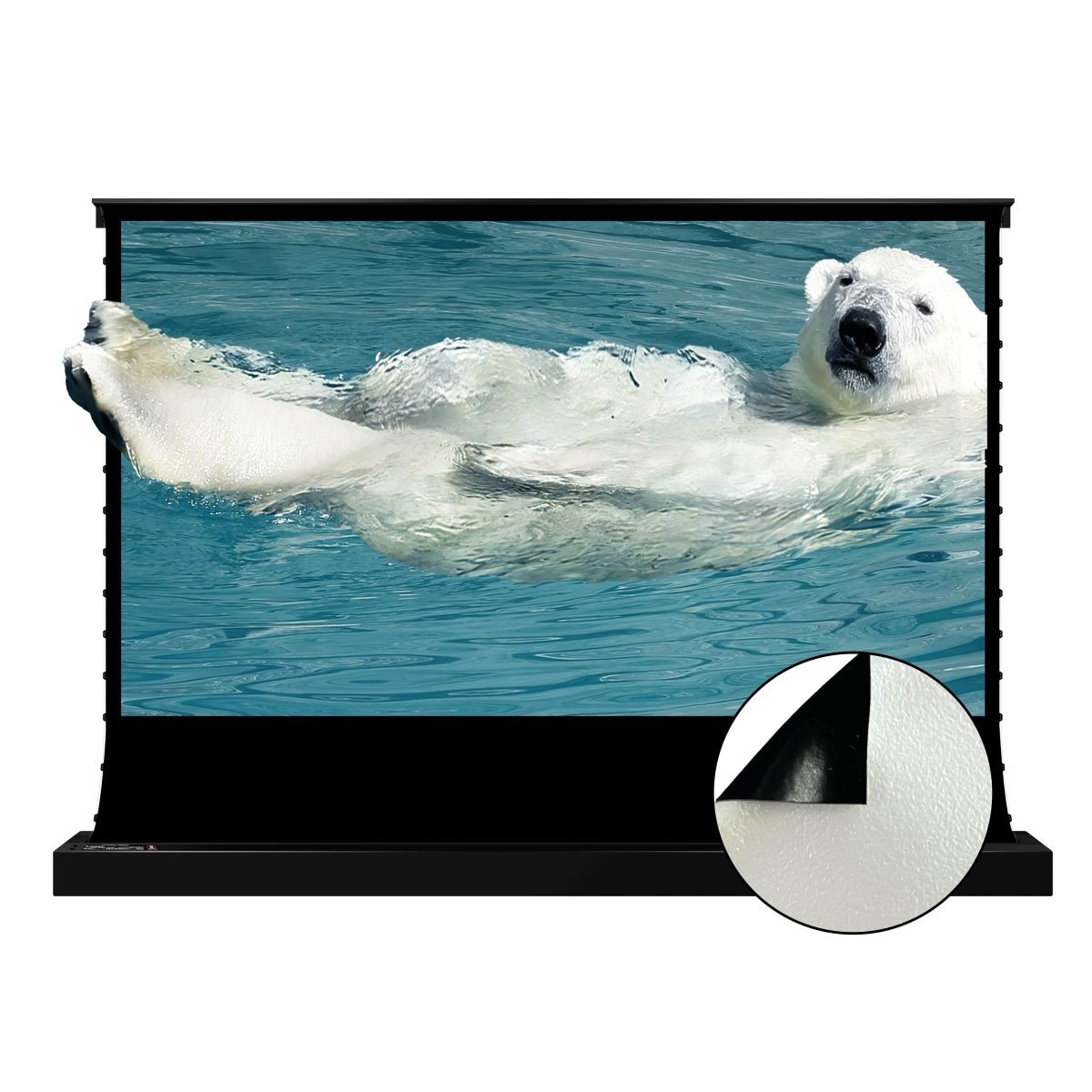 VIVIDSTORM S Pearlescent White Cinema Plus Motorised Tension Floor Rising Projector Screen