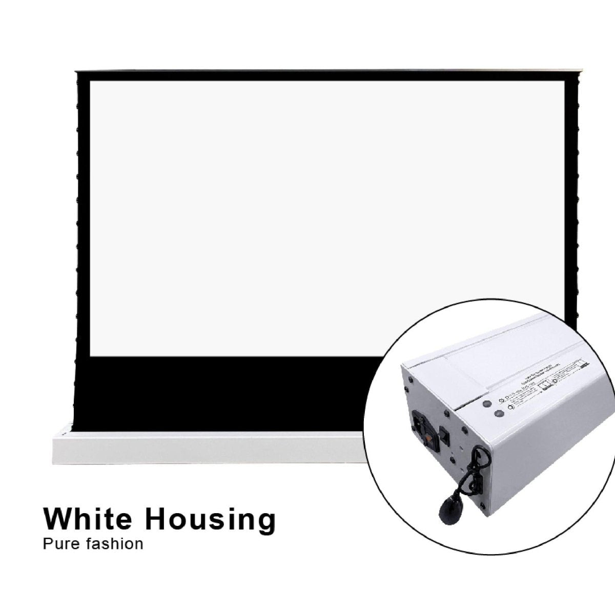 VIVIDSTORM S Pearlescent White Cinema Plus Motorised Tension Floor Rising Projector Screen