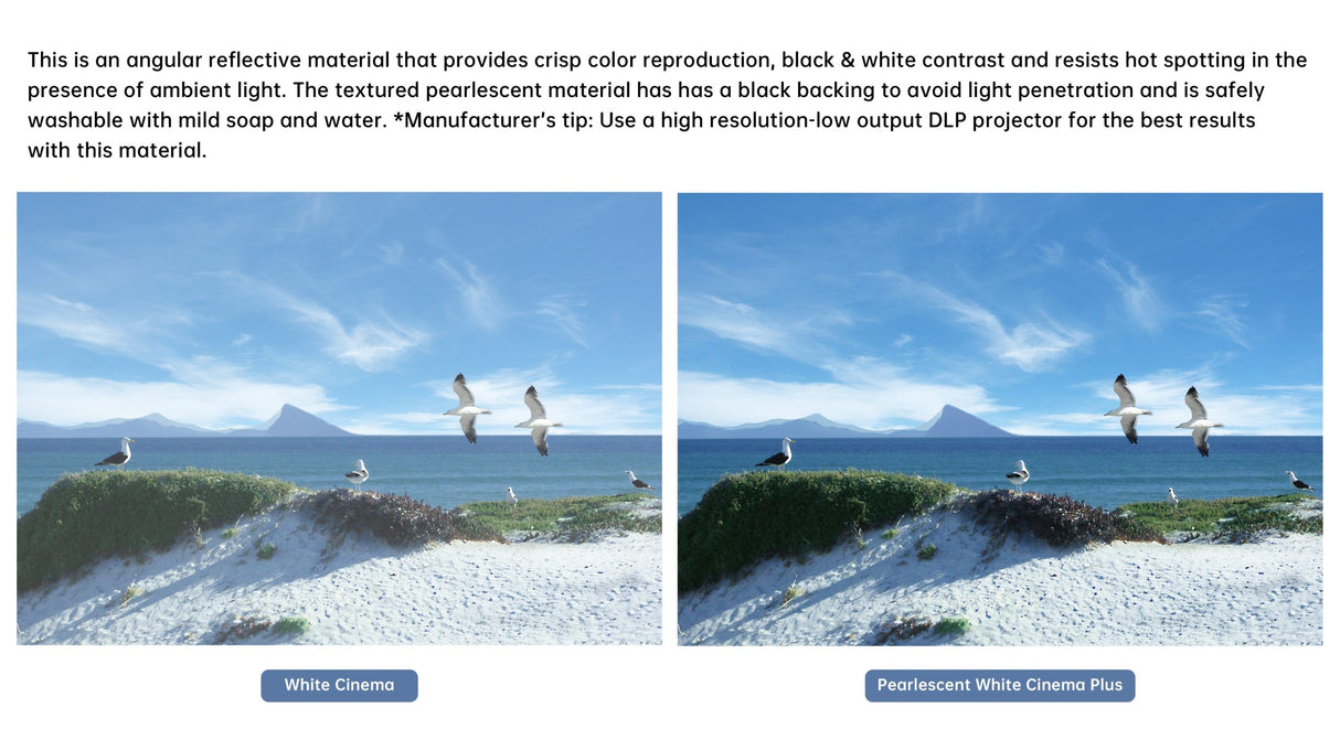 VIVIDSTORM S Pearlescent White Cinema Plus Motorised Tension Floor Rising Projector Screen