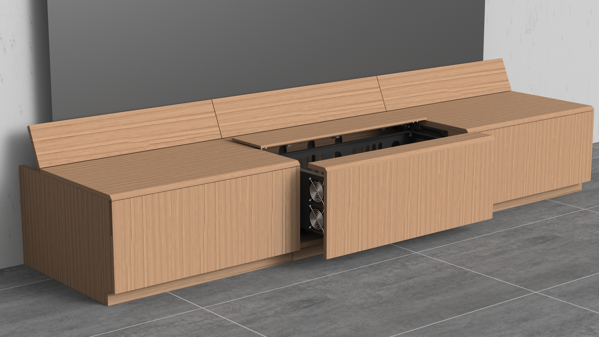 Maxlight SpaceMaster Motorised White Oak Cabinet (For 90 - 120" VividStorm Screens)