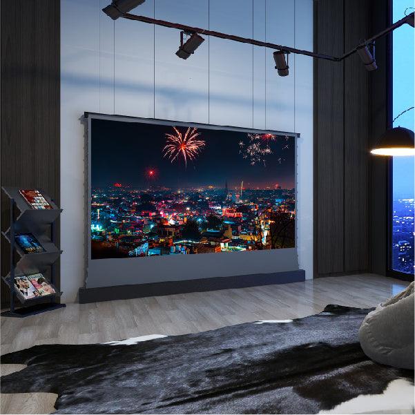 Pantalla elevable en piso 3D con tensión eléctrica Obsidian ALR de VividStorm S (NO UST)