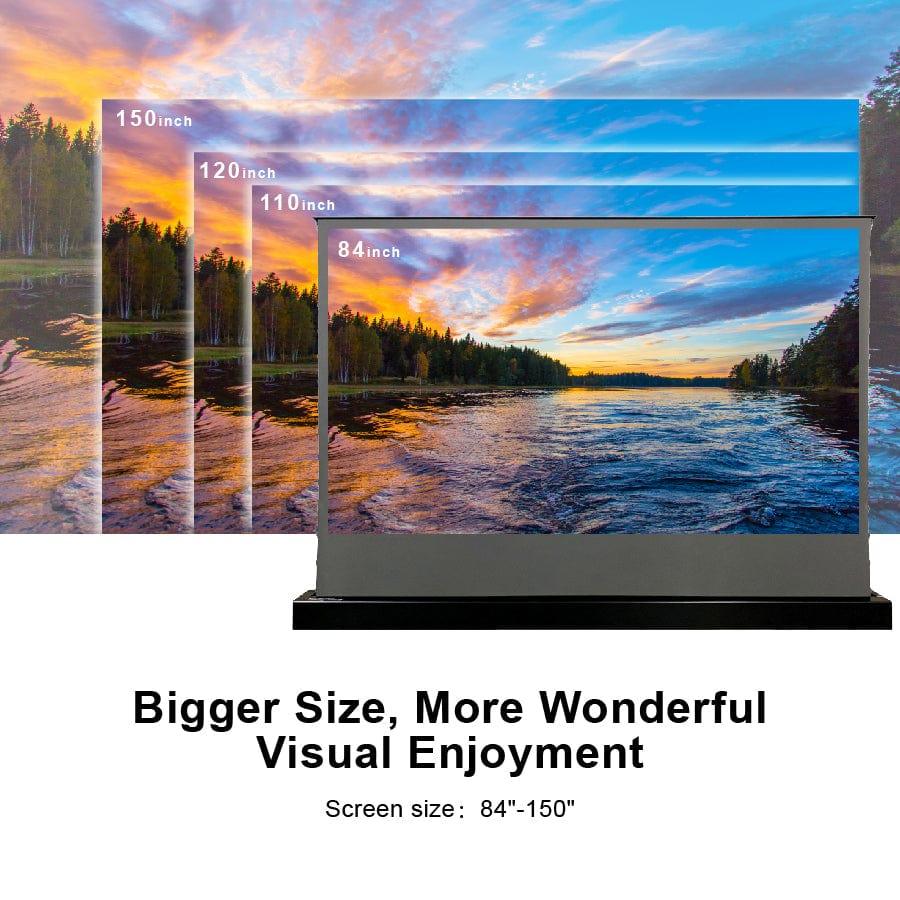 Pantalla elevable en piso 3D con tensión eléctrica Obsidian ALR de VividStorm S (NO UST)