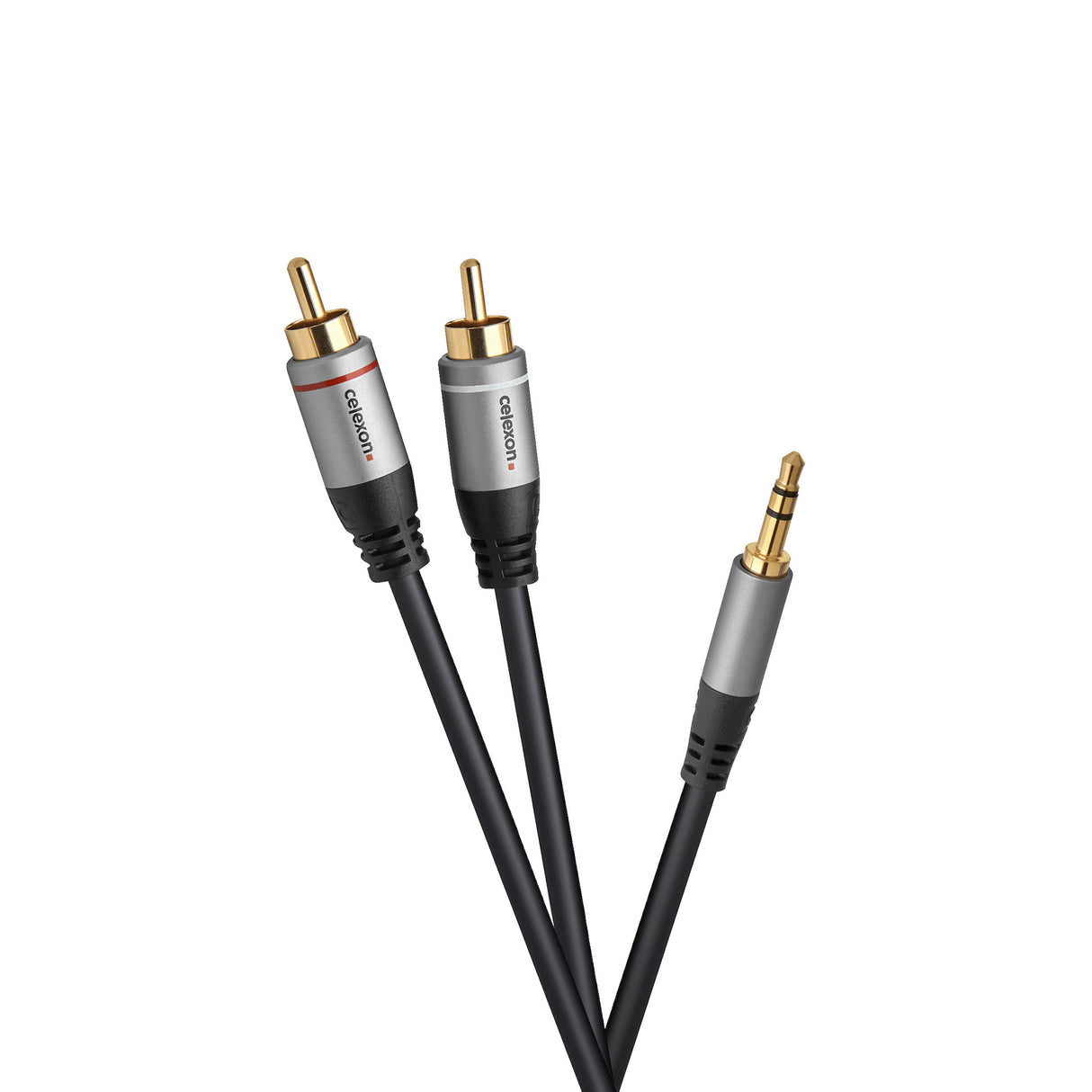 Cable de audio estéreo de 3,5 mm con conector cinch de 2 pines Celexon de 1,5 m - línea profesional