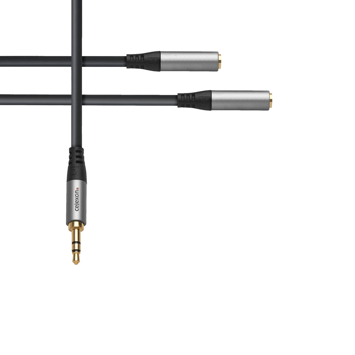 celexon 3.5mm stereo jack to 2x 3.5mm stereo jack M/F audio adapter - Professional Line