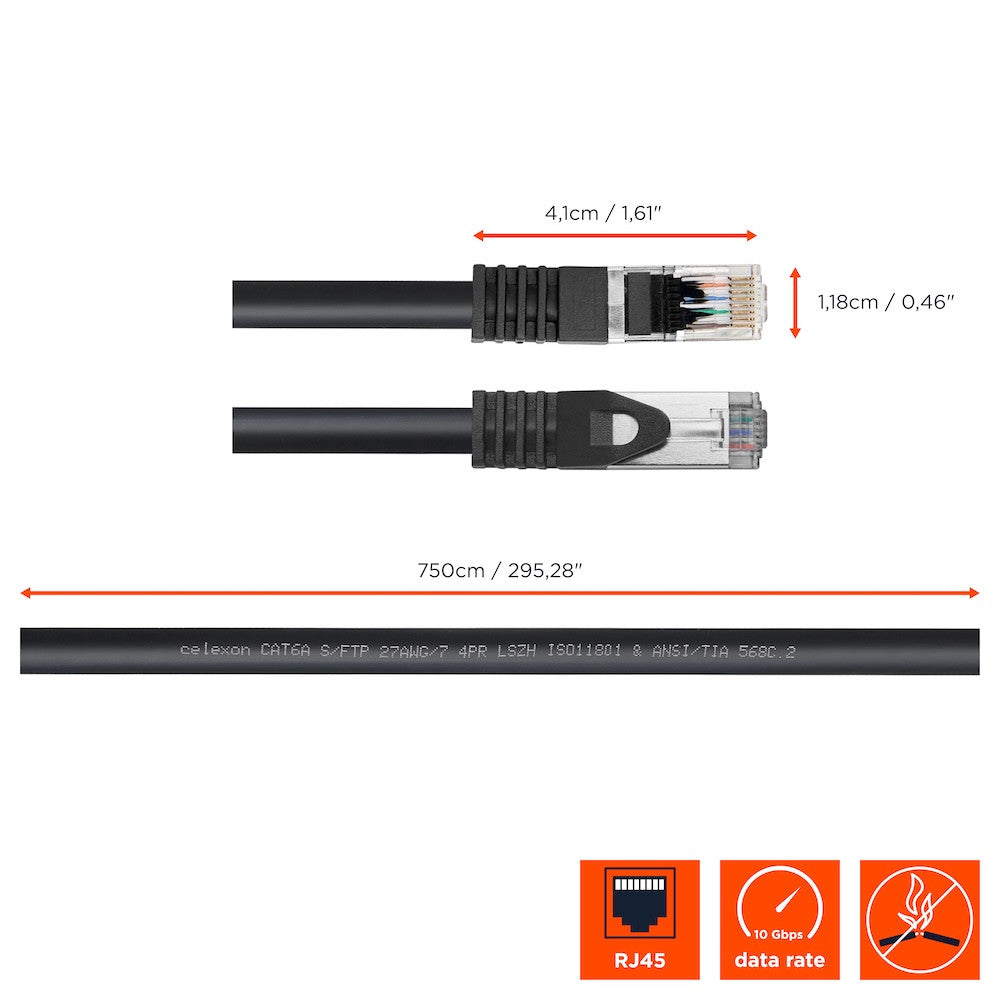 celexon CAT6A patch cable - S/FTP