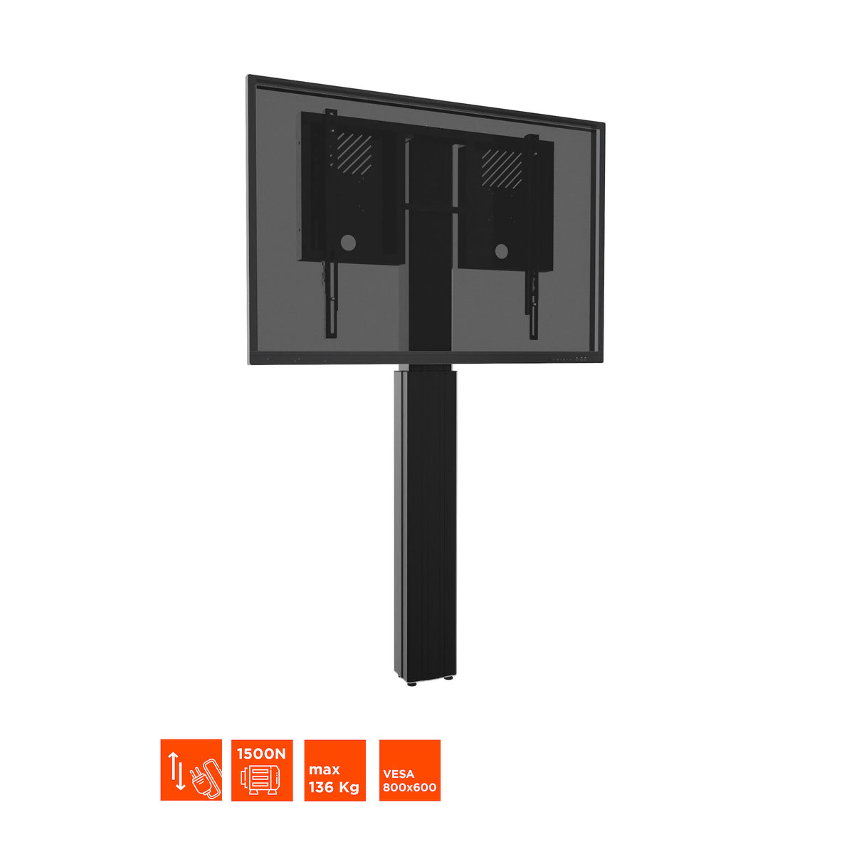 celexon Expert electric height adjustable display stand Adjust-4286WB with wall mounting