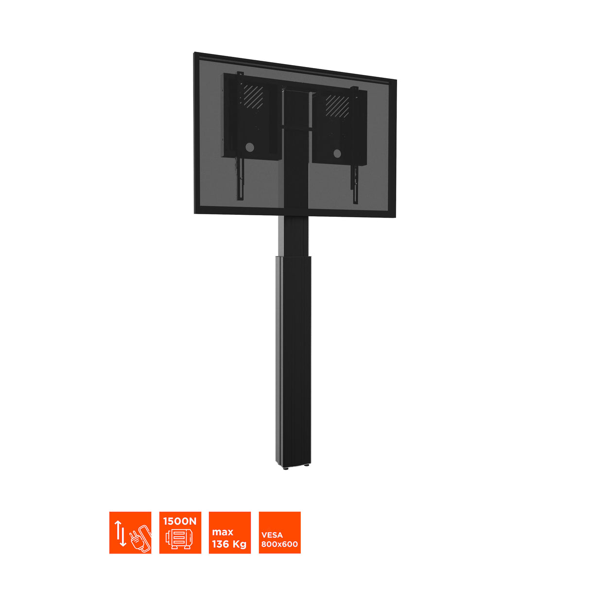 celexon Expert electric height adjustable display stand Adjust-4286WB with wall mounting