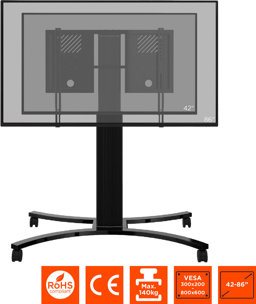 celexon Expert electric height adjustable display trolley Adjust-4286MB