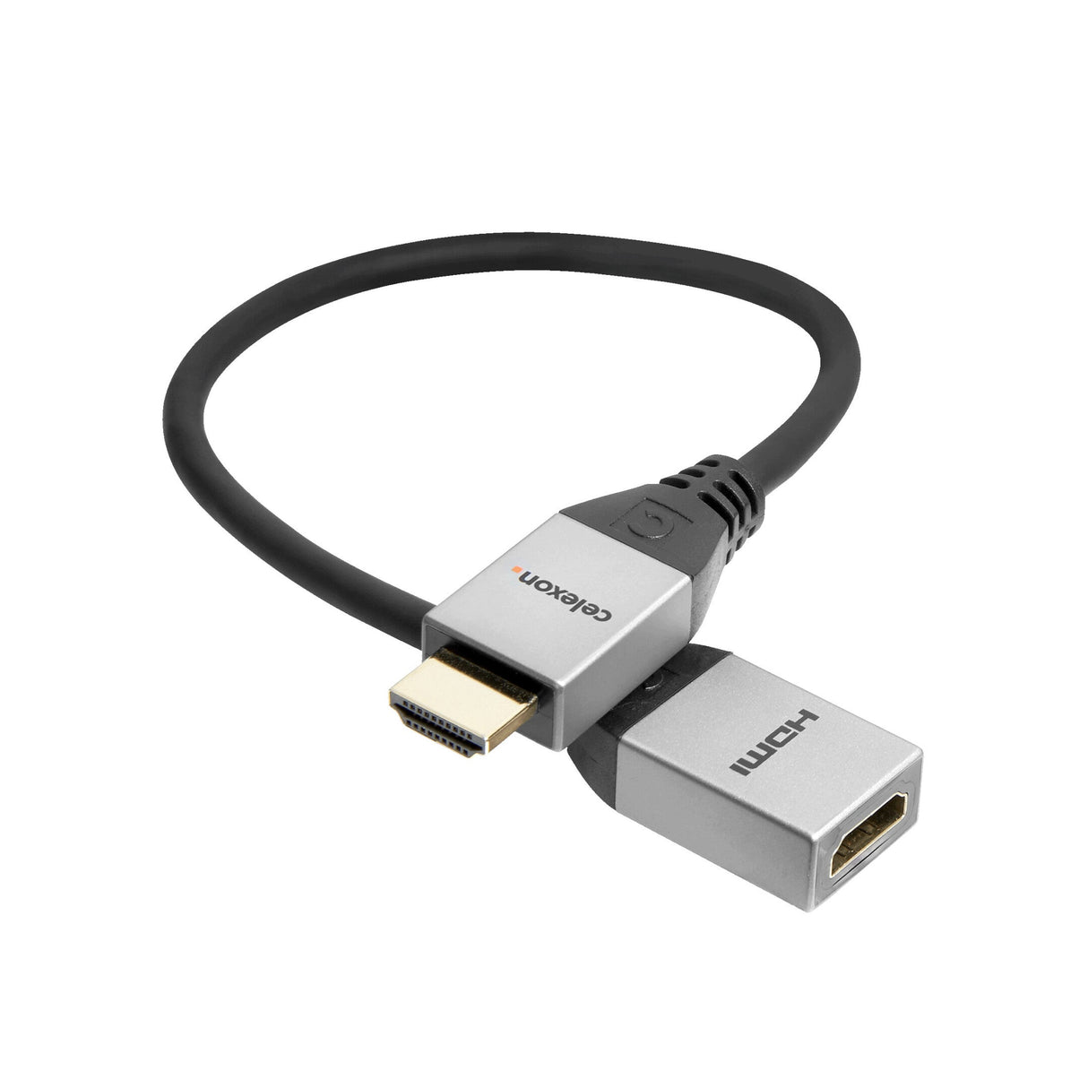Adaptador HDMI macho a hembra Celexon con Ethernet - 2.0a/b 4k 0.25m - Línea profesional