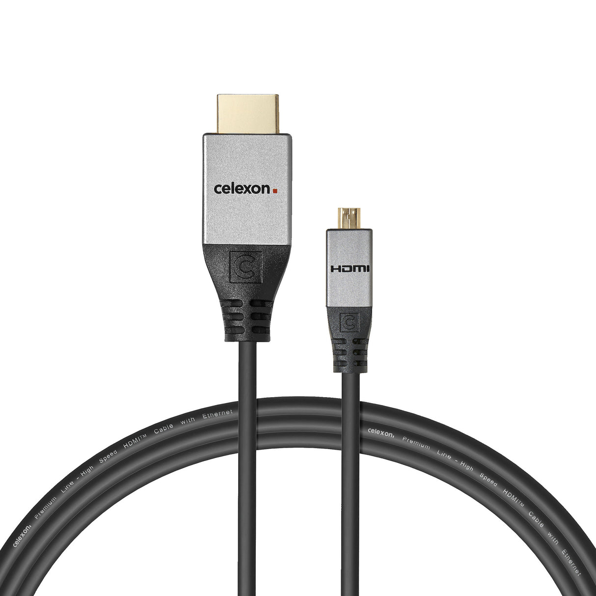 Cable HDMI a micro HDMI con Ethernet Celexon - 2.0a/b 4k 2.0m - Línea profesional