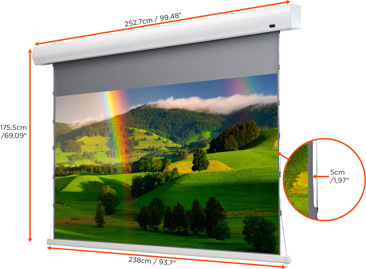 celexon HomeCinema High Contrast projector screen Tension - Dynamic Slate ALR