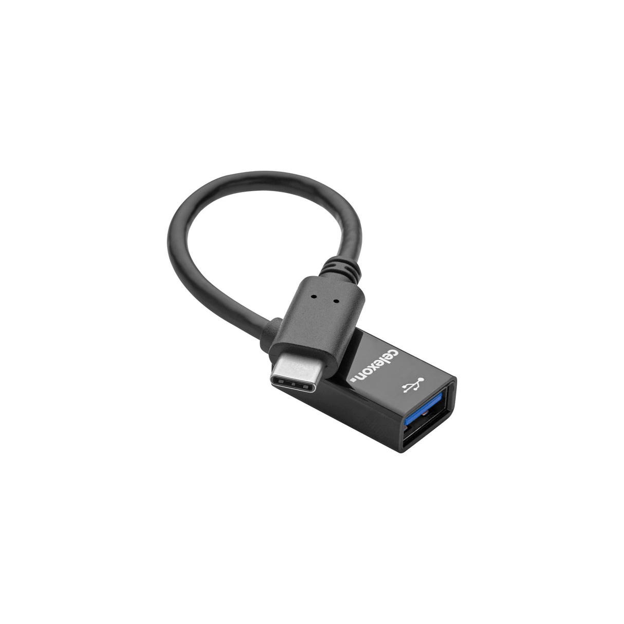 celexon USB-C to USB-A M/F adapter, black