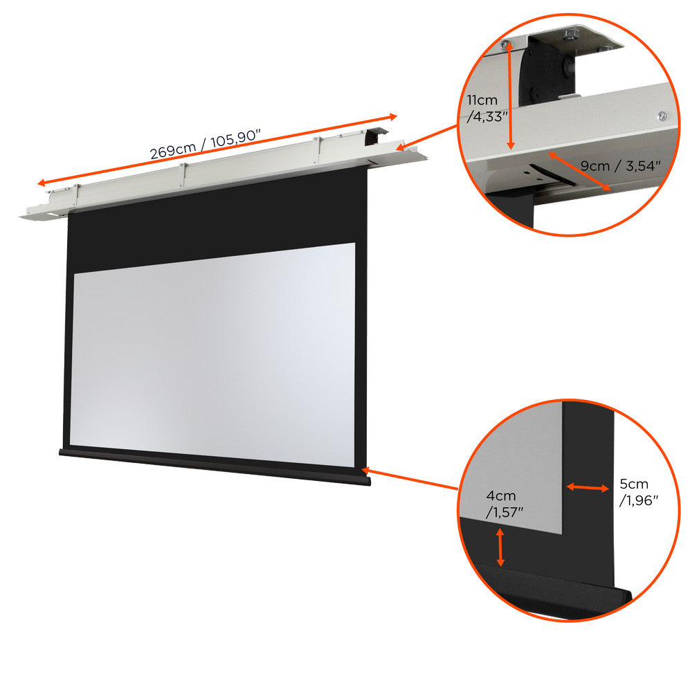 celexon ceiling recessed electric projector screen Expert