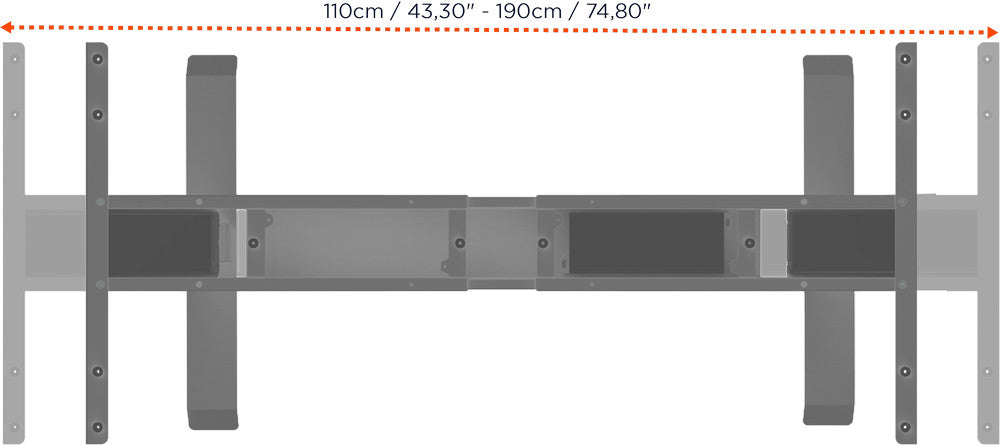 celexon electric height adjustable desk Professional eAdjust-58123 - grey, incl. HPL table top