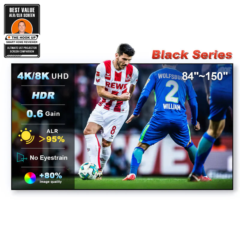NothingProjector Black Series 95% ALR/CLR Ultra Short Throw Projector Screen