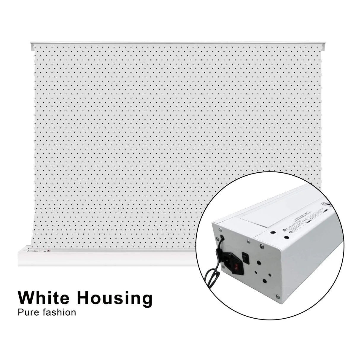 VIVIDSTORM S White Cinema P Perforated Motorized Tension Floor Rising Projector Screen - Borderless