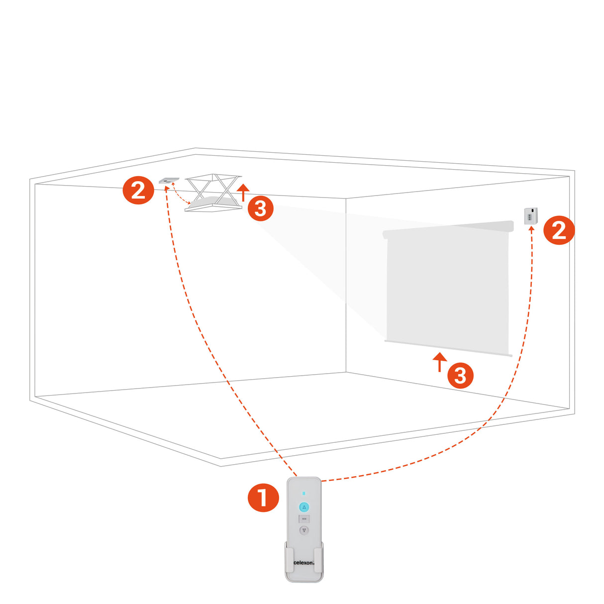 Conjunto de control remoto por radio profesional de 2 canales Celexon