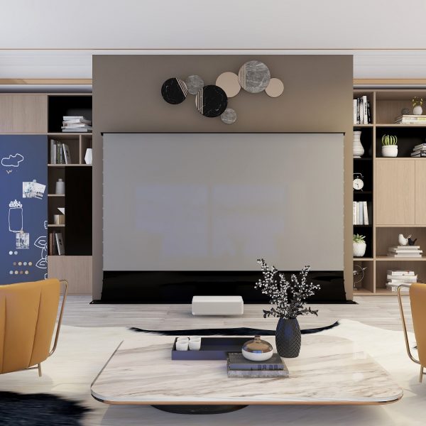 Pantalla acústica elevable con suelo tensado eléctrico VividStorm S PRO (UST)