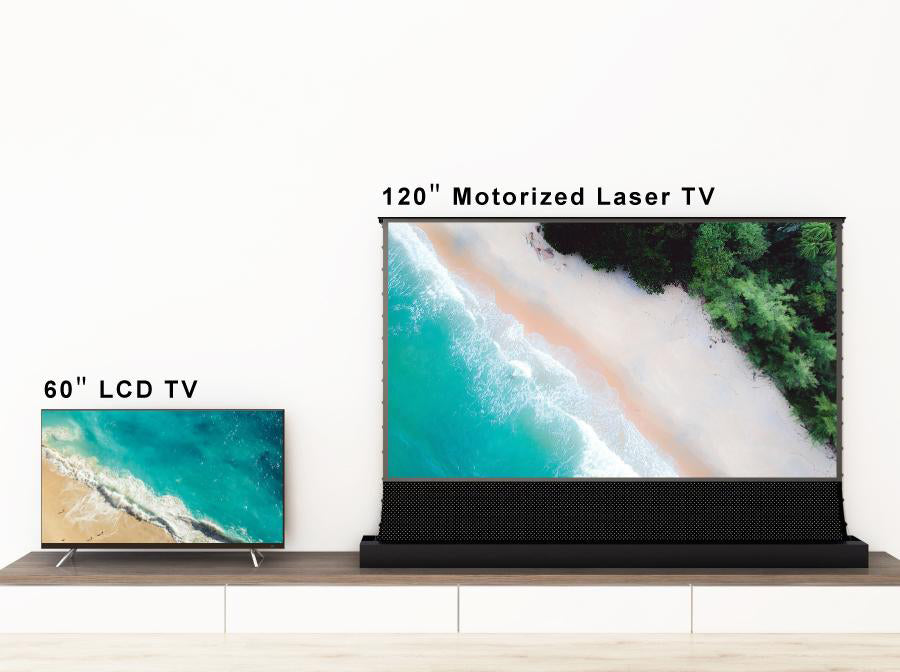 Pantalla acústica elevable con suelo tensado eléctrico VividStorm S PRO (UST)