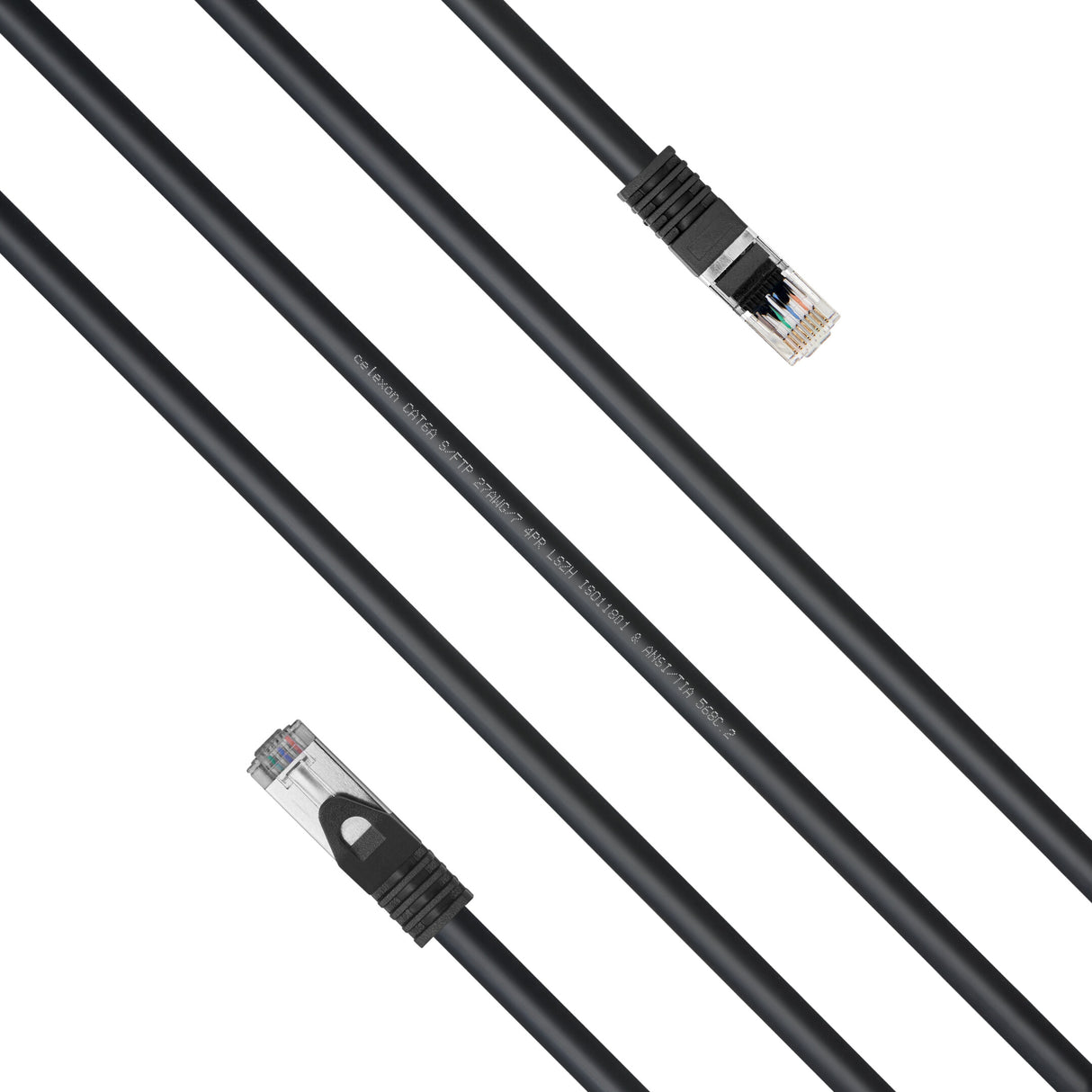 Celexon cat6a patch cable - s/ftp 1.5m black