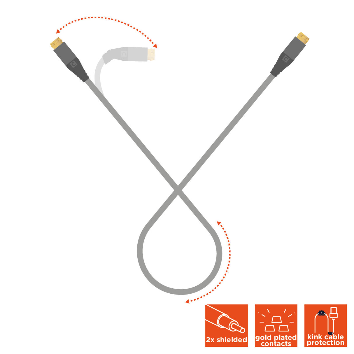 Cable de antena satelital Celexon con conector F de 10 m - línea profesional