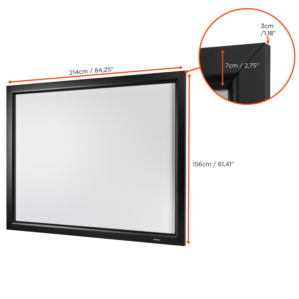 98" Celexon home cinema fixed frame screen 200 x 150 cm 4:3