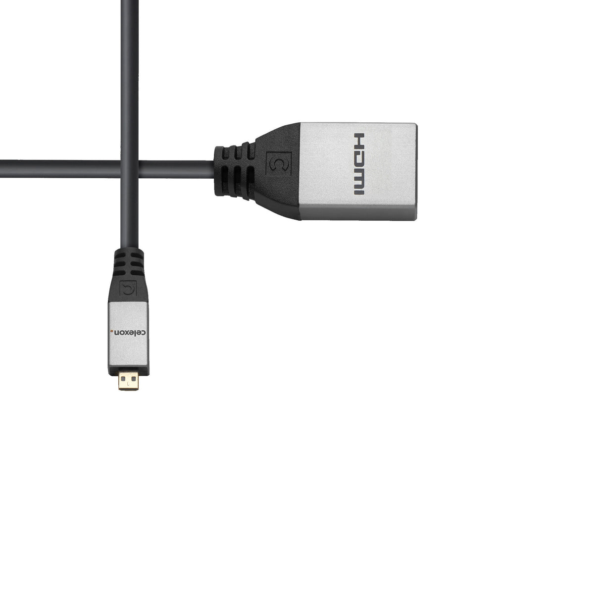 Adaptador micro hdmi a hdmi macho/hembra con ethernet de celexon - 2.0a/b 4k 0.25m - línea profesional