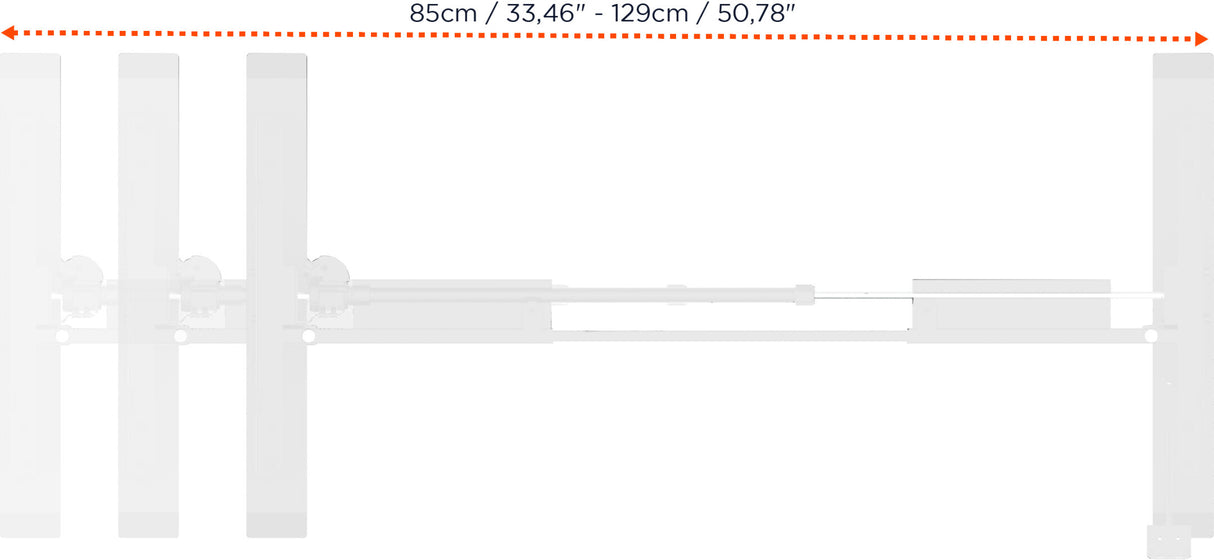 75" Celexon electric height adjustable desk economy eadjust-71121 - white incl. Tabletop 175 x 75 cm