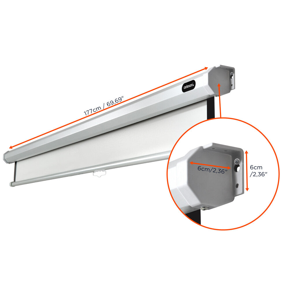 Pantalla Celexon 89" manual económica 160 x 160 cm 1:1