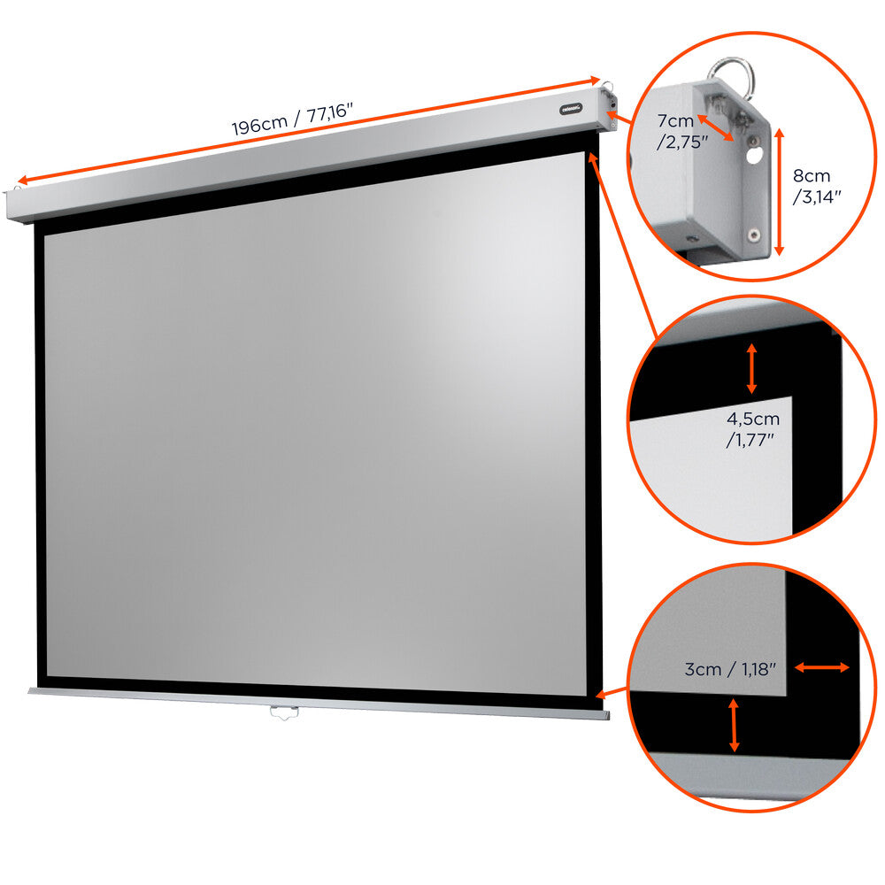 89" Celexon screen manual professional plus 180 x 135 cm - slow retraction 4:3