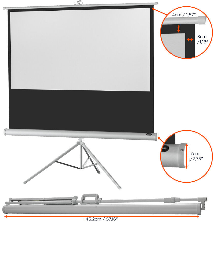 60" Celexon screen tripod economy 133 x 75 cm - white edition 16:9