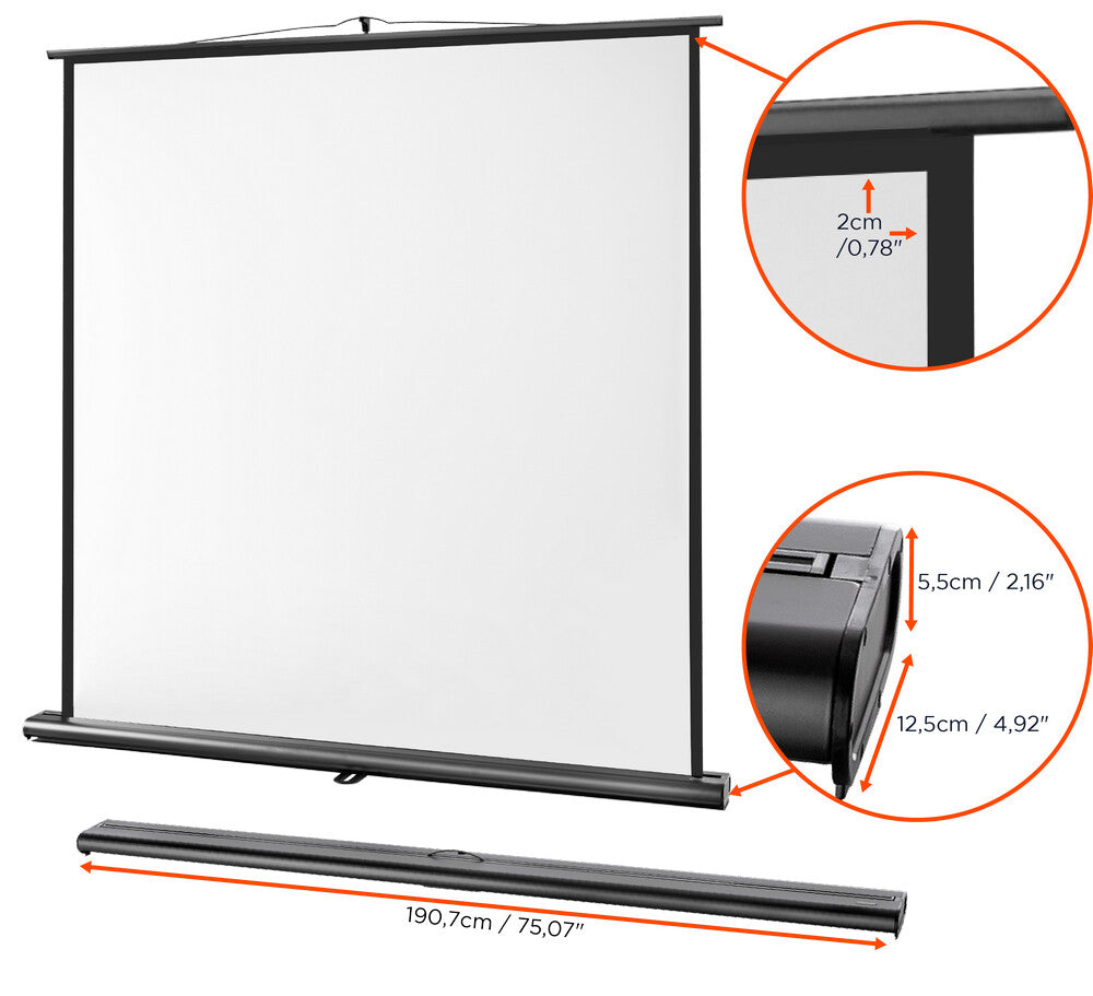 100" Celexon screen ultramobile professional 180 x 180cm 1:1