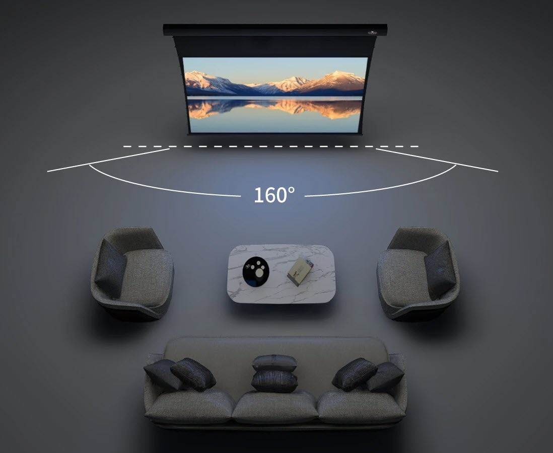 VIVIDSTORM White Cinema Slimline Motorized Tension Projector Screen