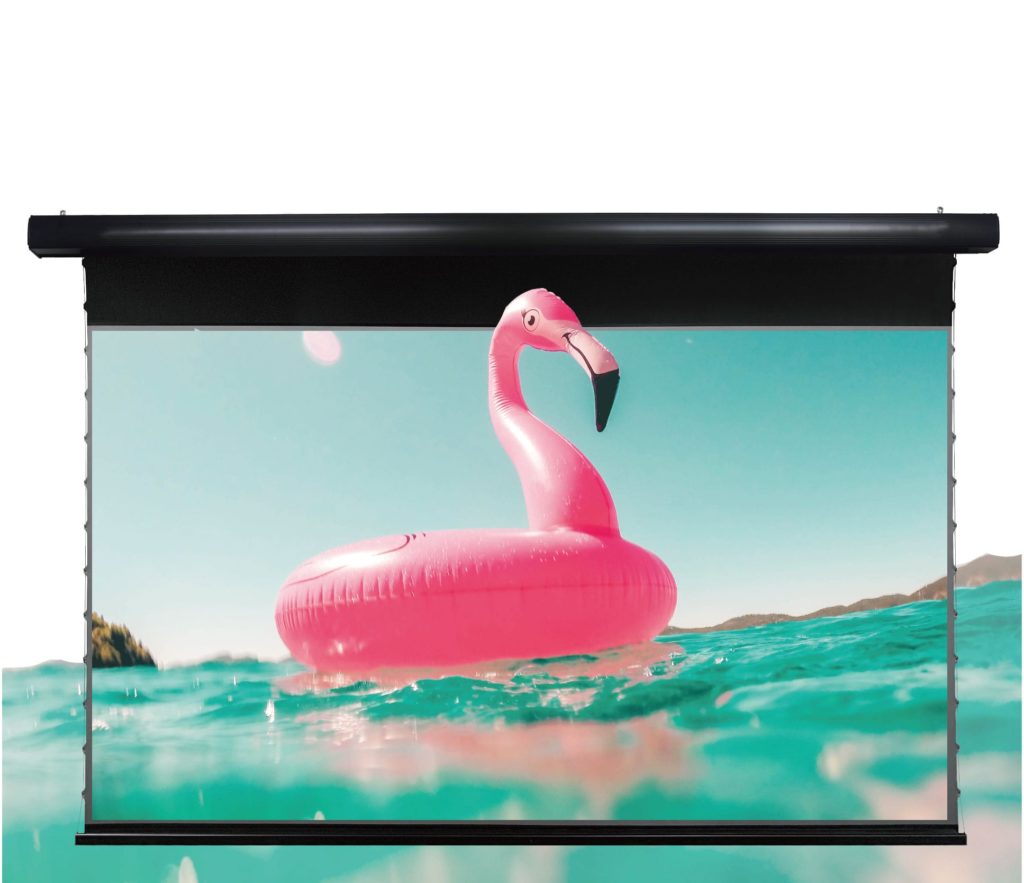 100" - 120" VividStorm PRO Slimline Electric Tension ALR Pull Down Screen for UST Projectors